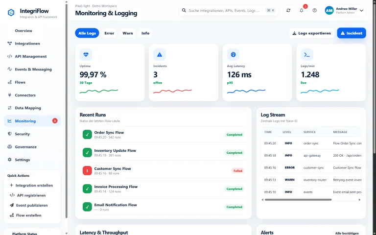 Integration & API Framework (iPaaS‑light)