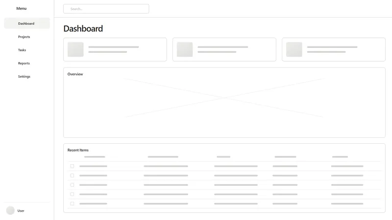 Virtueller UI‑/UX‑Prototyp für eine Web‑ oder SaaS‑Anwendung