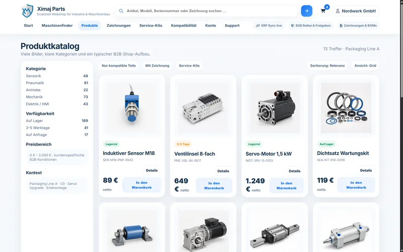 Ersatzteilkatalog & Bestellplattform